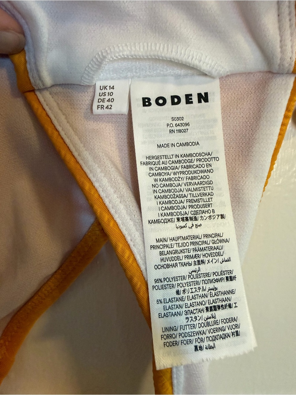 Boden Mustard Yellow Tie-Side Bikini - Picture 4 of 8